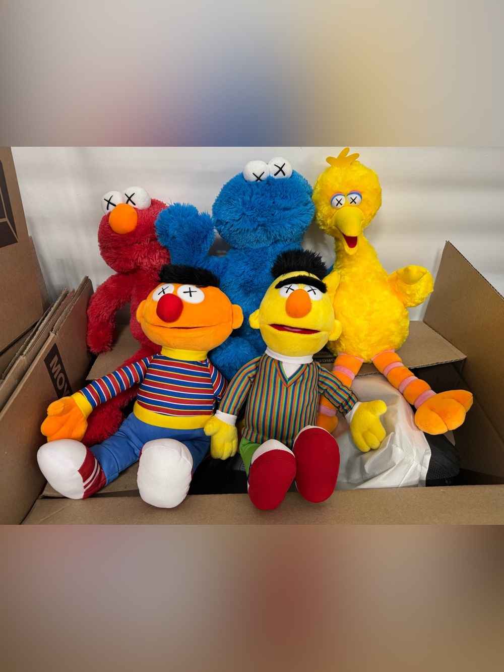 Uniqlo x KAWS Sesame Street Plush Character Set - Yellow Bert Plush Toy